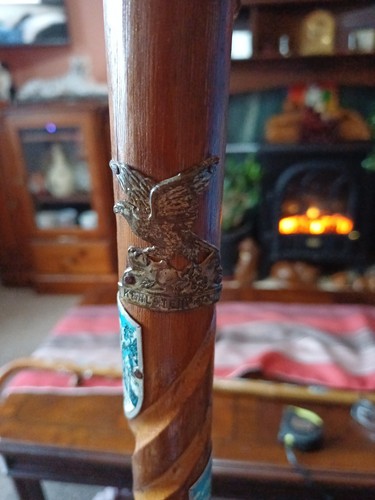 Hikers wooden walking stick - wooden,