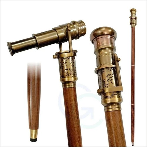 Telescope compass walking cane - compass,