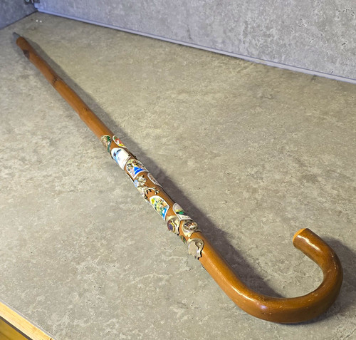 Vintage wooden hiking walking - vintage,