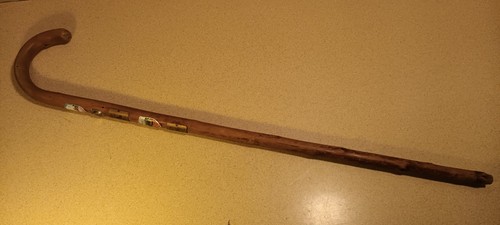 Wood handle walking stick - wood,