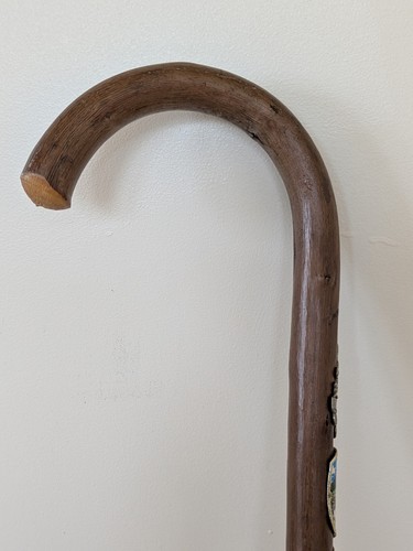 Vintage wooden walking stick - vintage,