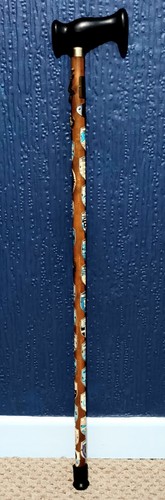 Wooden walking stick with - with, uk