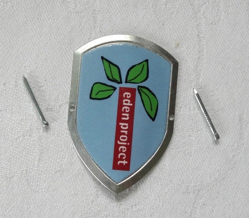 Walking stick badge with - stick, pins