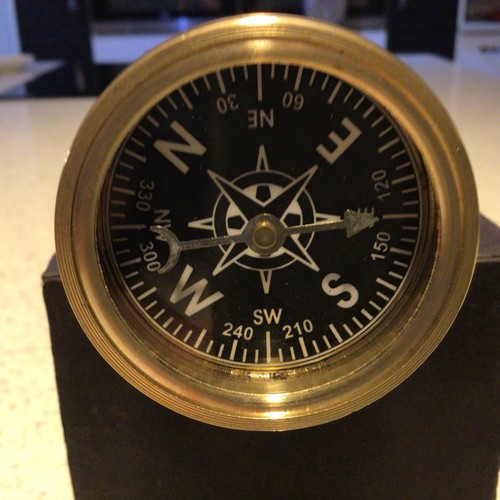 Walking stick with compass - with,